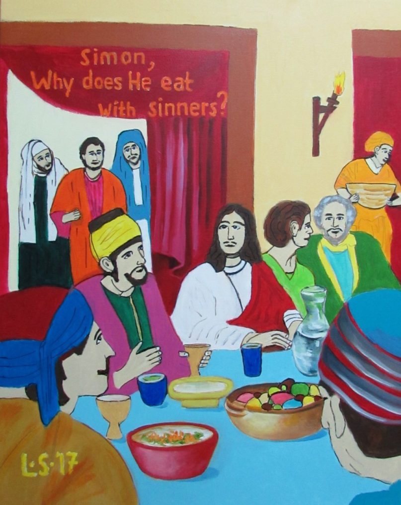 Lukisan CXXIII – Title : Simon, He Eats with Sinners