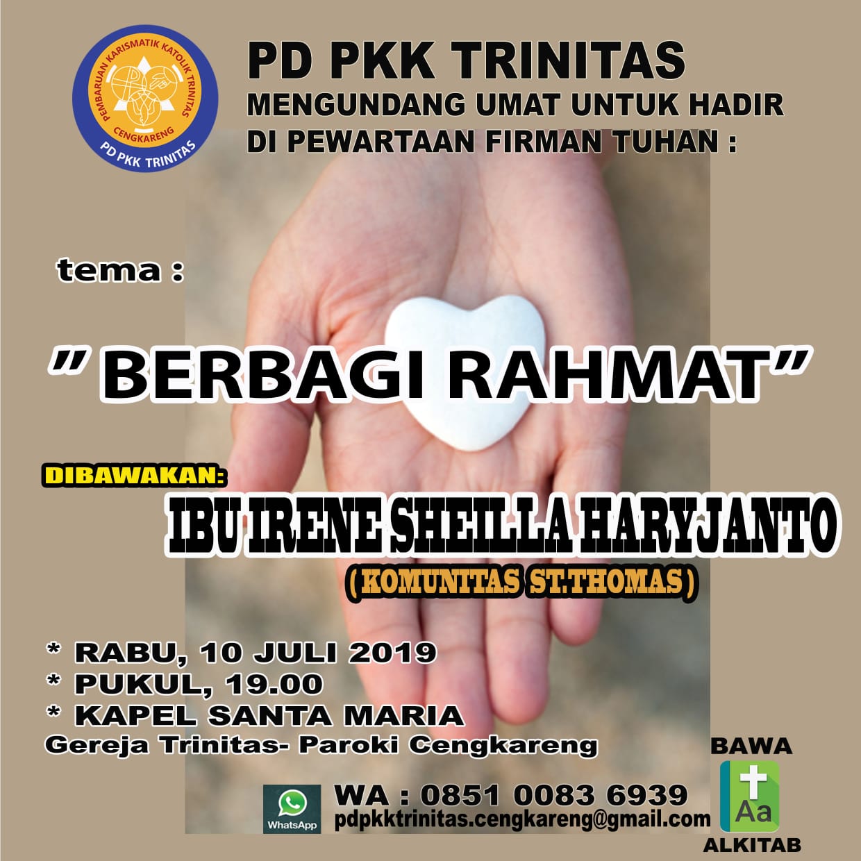 PD PKK Trinitas – Rabu, 10 Juli 2019