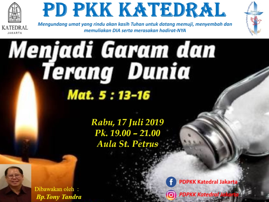 PD PKK Katedral – Rabu, 17 Juli 2019