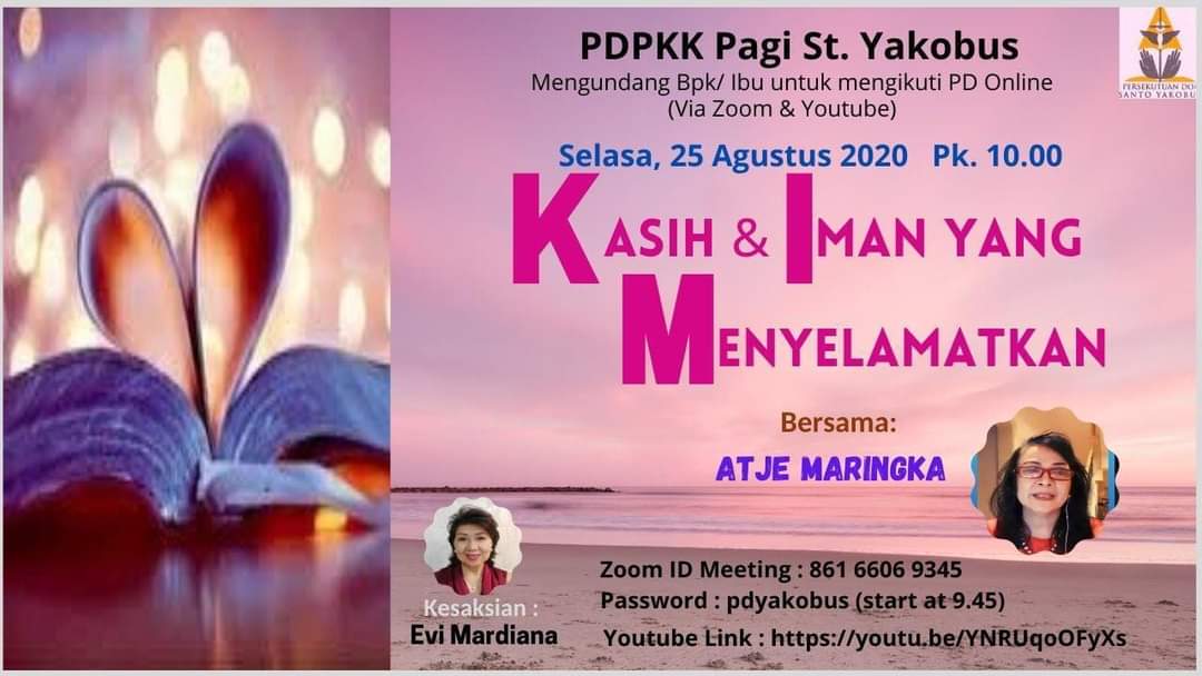 PD PKK Pagi St. Yakobus – Selasa, 25 Agustus 2020