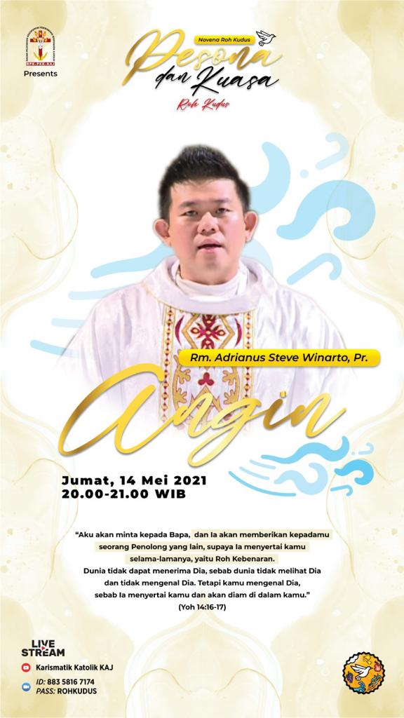 NOVENA ROH KUDUS – Jumat 14 Mei 2021 20.00 – 21.00 WIB