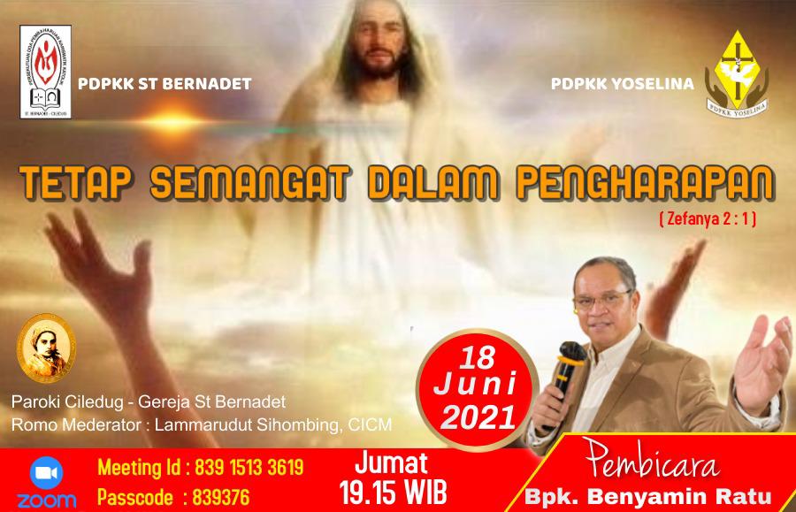 Persekutuan Doa Umum, Komunitas Amazing Grace – ON LINE via ZOOM & LIVE via YOUTUBE th 2021